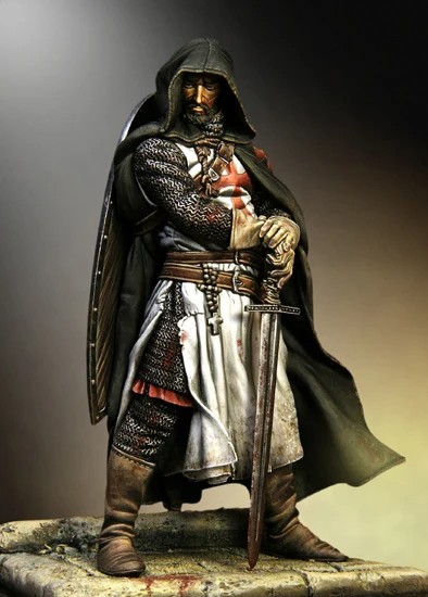 Resin Kit His Sword Templar 90mm  Medieval Knight Model Kit Unpainted