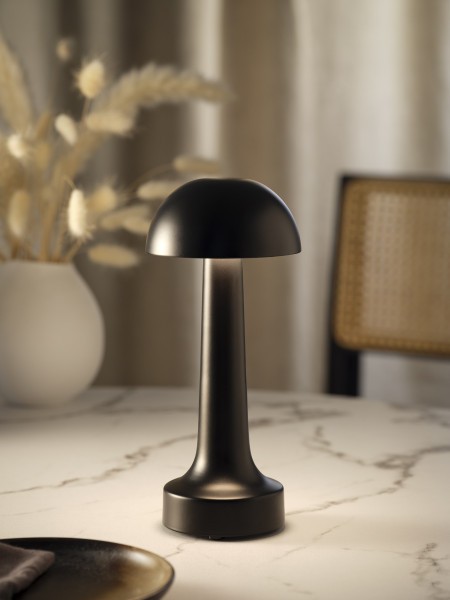 Ambience Thea Cordless LED Table Lamp Oxide Black - Tablekraft