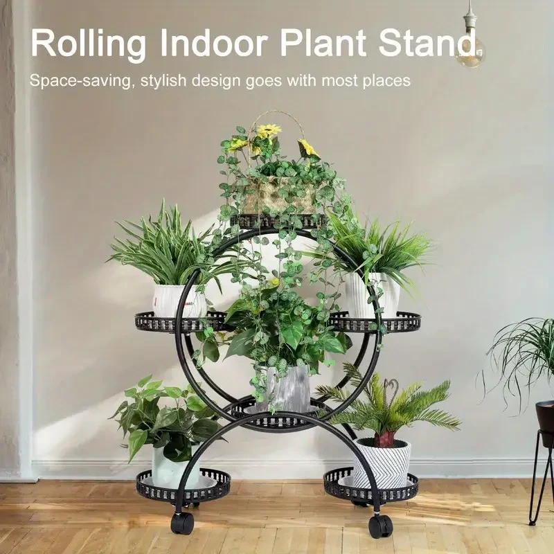 Metal Plant Stand Rack Indoor Outdoor Flower Pot