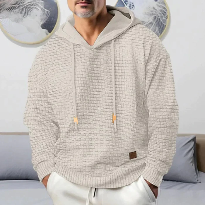 Men's Casual Solid Color Long Sleeve Hoodie