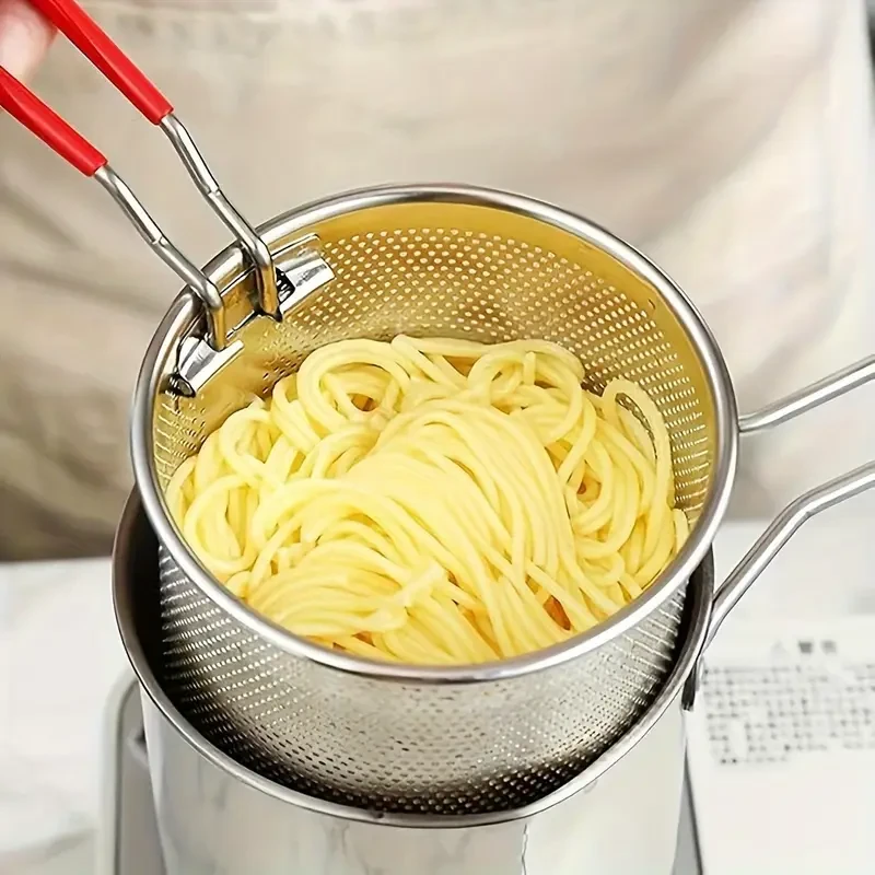 SENBOWE Stainless Steel Deep Fryer with Perforated Basket