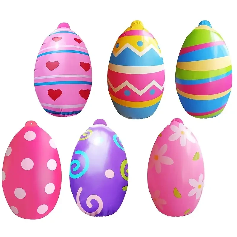 6pcs- Inflatable Easter Eggs Decorations