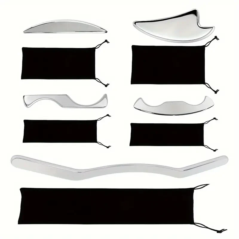 SALORIE 5pcs Stainless Steel Gua Sha Massage Set