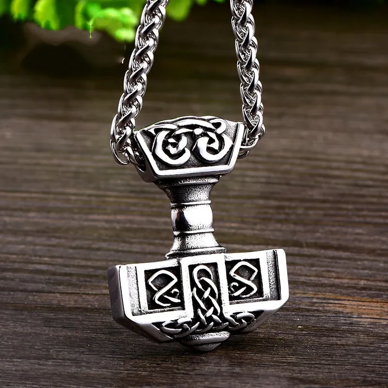 Stainless Steel Thor's Hammer Personality Pendant