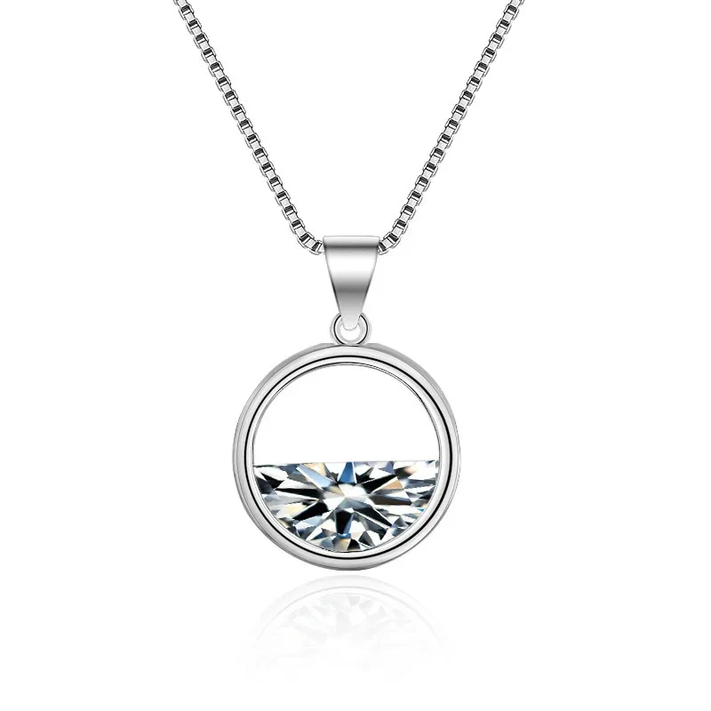 Zircon Pendant Necklace Short Clavicle Chain