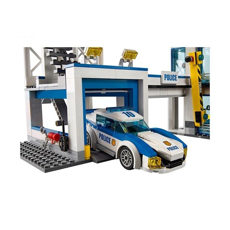 City Police Station Guard Building Blocks 60141 Helicopter, Car, SWAT Prison, Figures, Bricks Educational