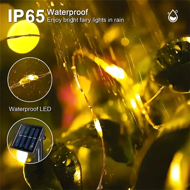 1 Set 200LED 22m Solar-Powered LED String Lights
