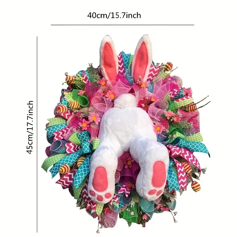 Electric Easter Bunny Wreath with Thief Ears