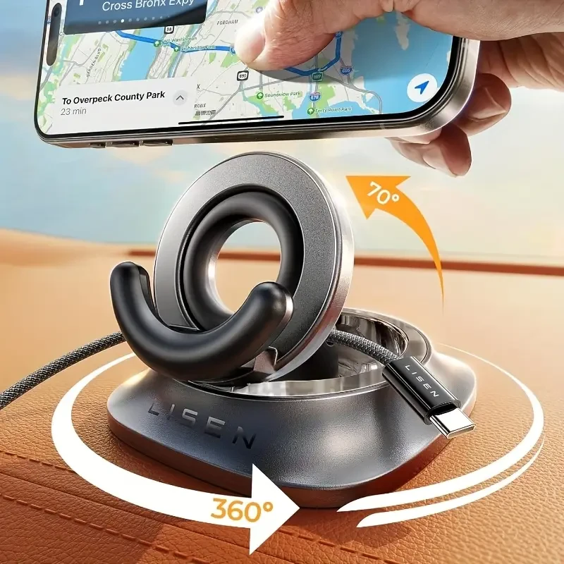 LISEN 2025 Upgraded Dashboard Folding Phone Holder