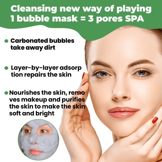 Clean And Apply Bubble Mask To Moisten Mild