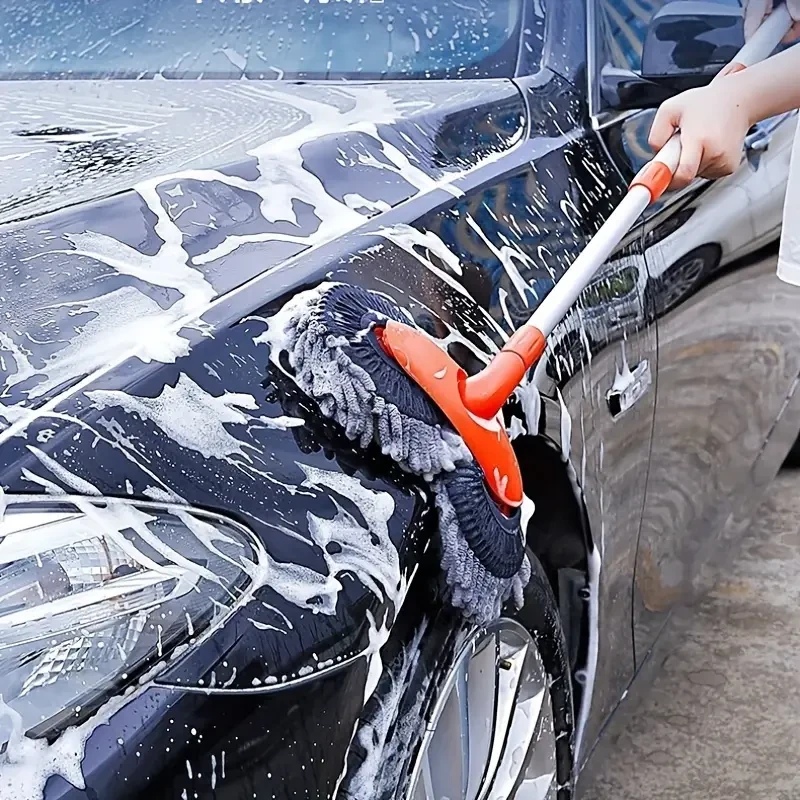 Plush Car Cleaning Kit with Microfiber Brush, Mitt, Sponge & Accessories