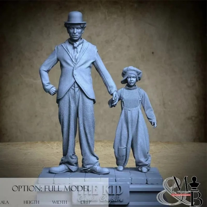 1/24 Scale Charlie Chaplin Movie Artist Resin Figure Assembled Model Kit