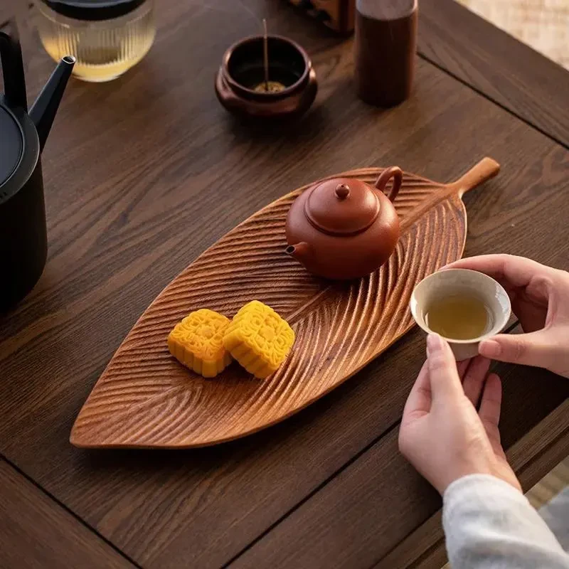 Handcrafted Acacia Leaf Tray