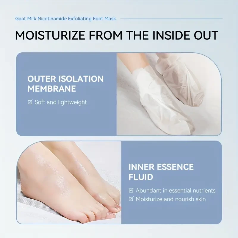 QUIYUM 20pcs Goat Milk Foot Masks