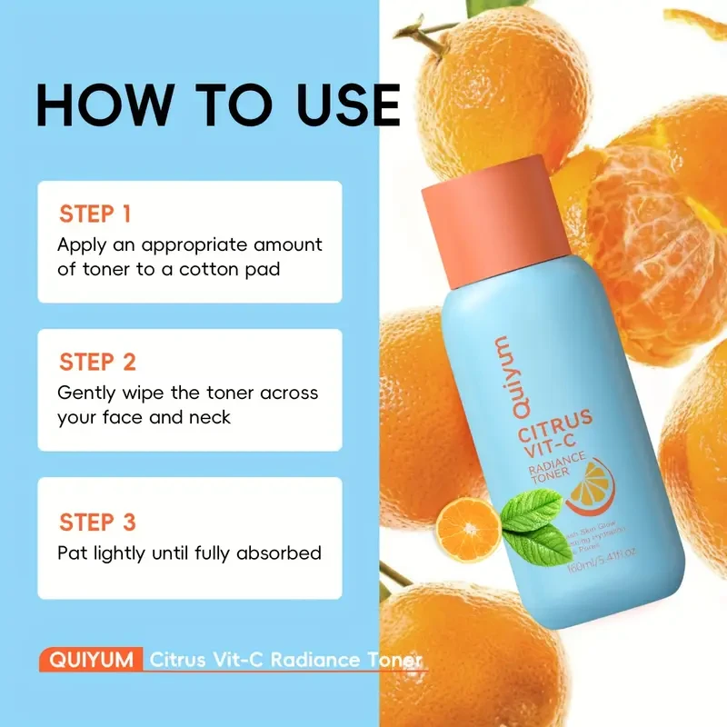 QUIYUM Citrus Vit-C Radiance Toner 160ml/5.41fl.oz