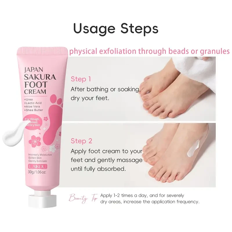 1pc LAIKOU Sakura Foot Cream