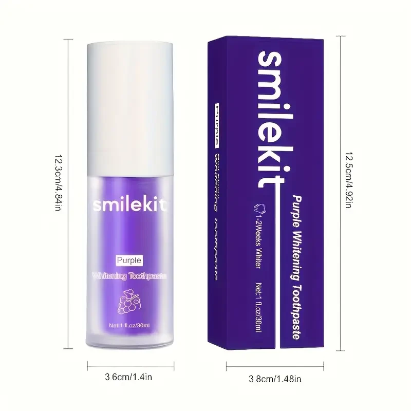 2-Pack SMILEKIT Grape Flavor Purple Whitening Toothpaste