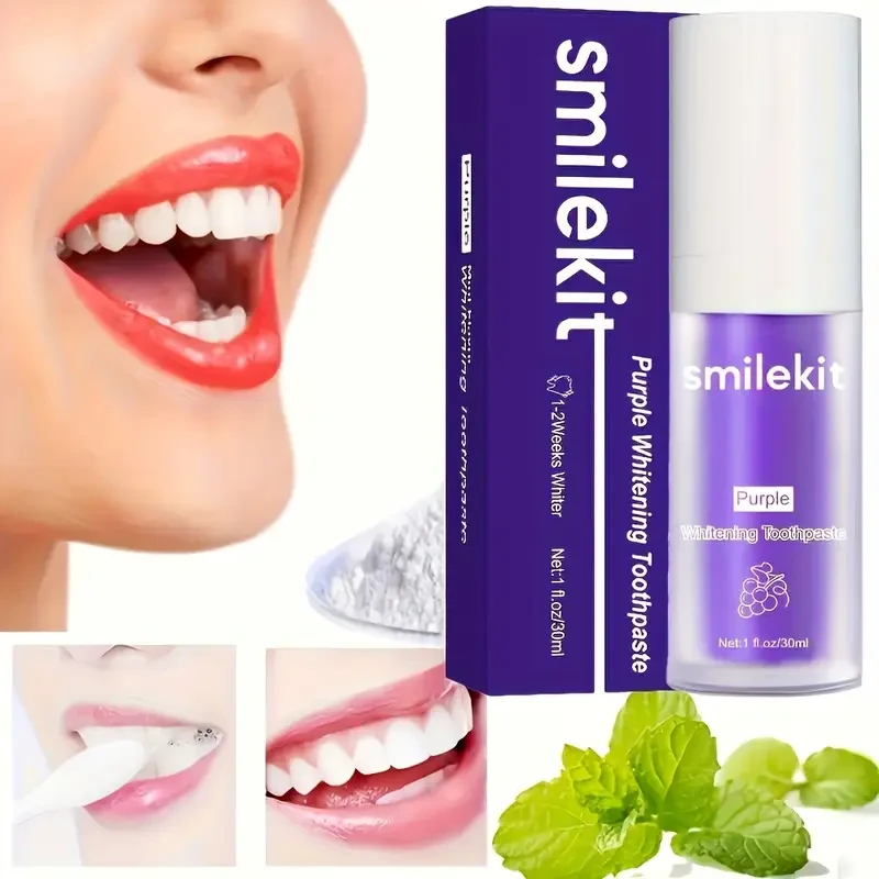 4-Pack SMILEKIT Purple Whitening Toothpaste