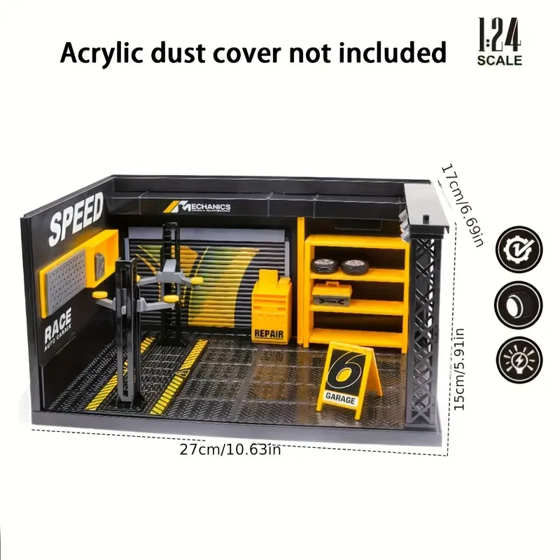 1:24 scale model, repair workshop