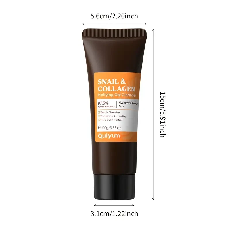 Quiyum Snail & Collagen Gel Cleansser 3.53oz