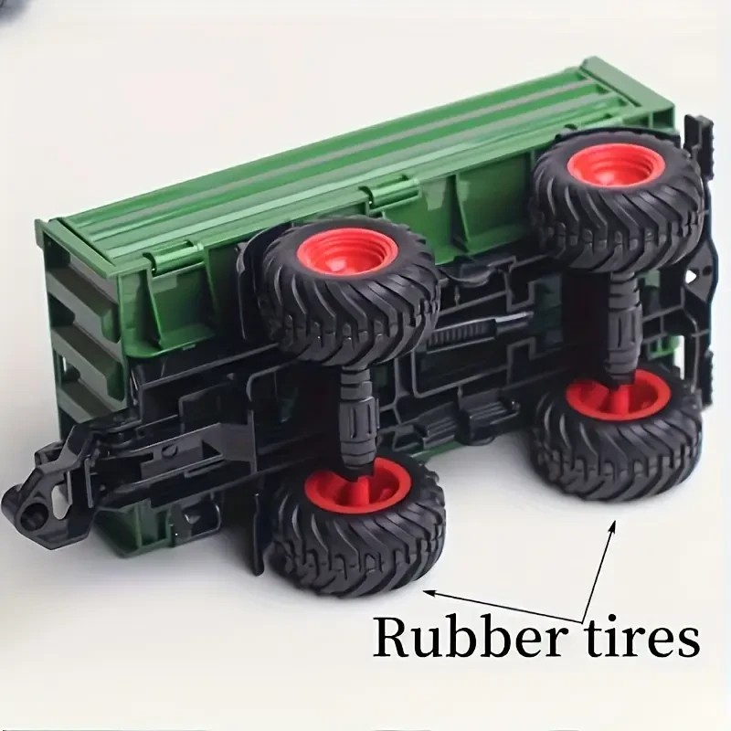 Farm Tractor Toy Set with Trailer