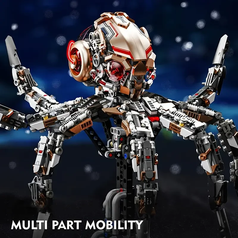 1768pcs Mechanical Octopus MOC Creative Assemble Bricks Educational Plastic Building Block Set