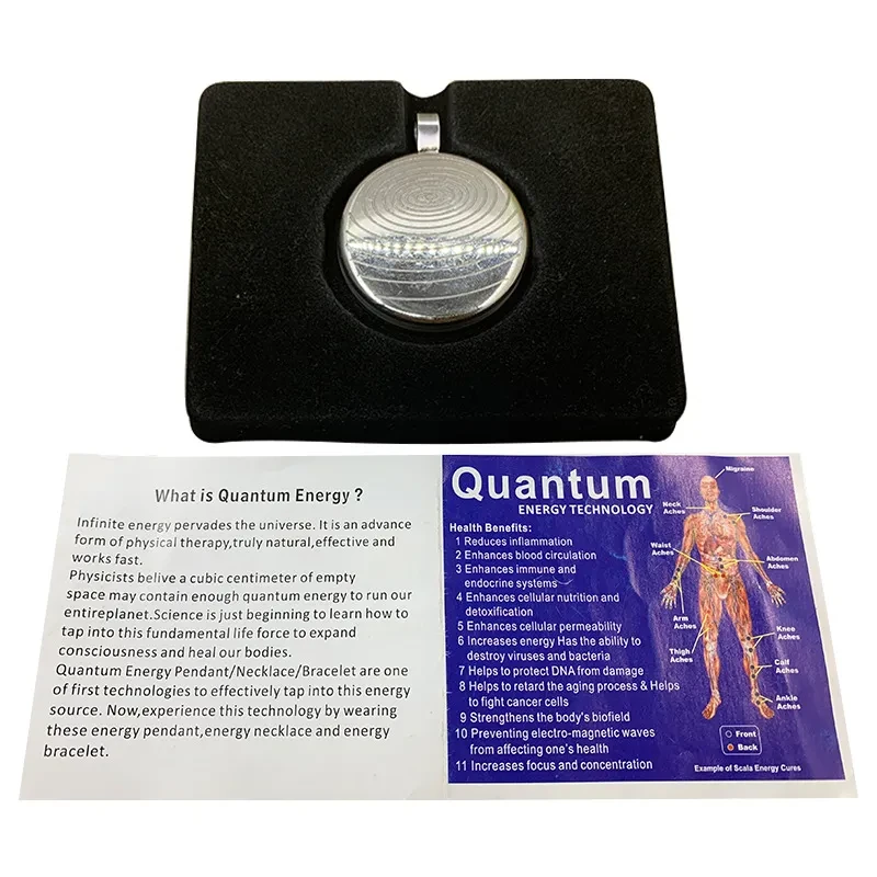Anion Energy Necklace Fingerprint Pattern Pendant