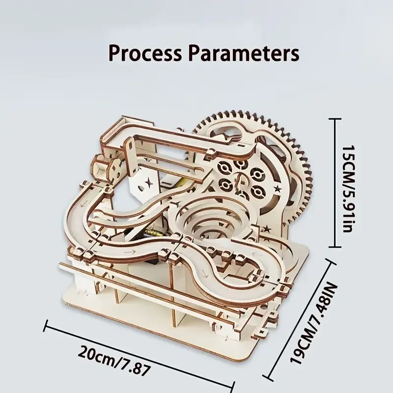 3D Wooden Puzzle Mechanical Track Toy