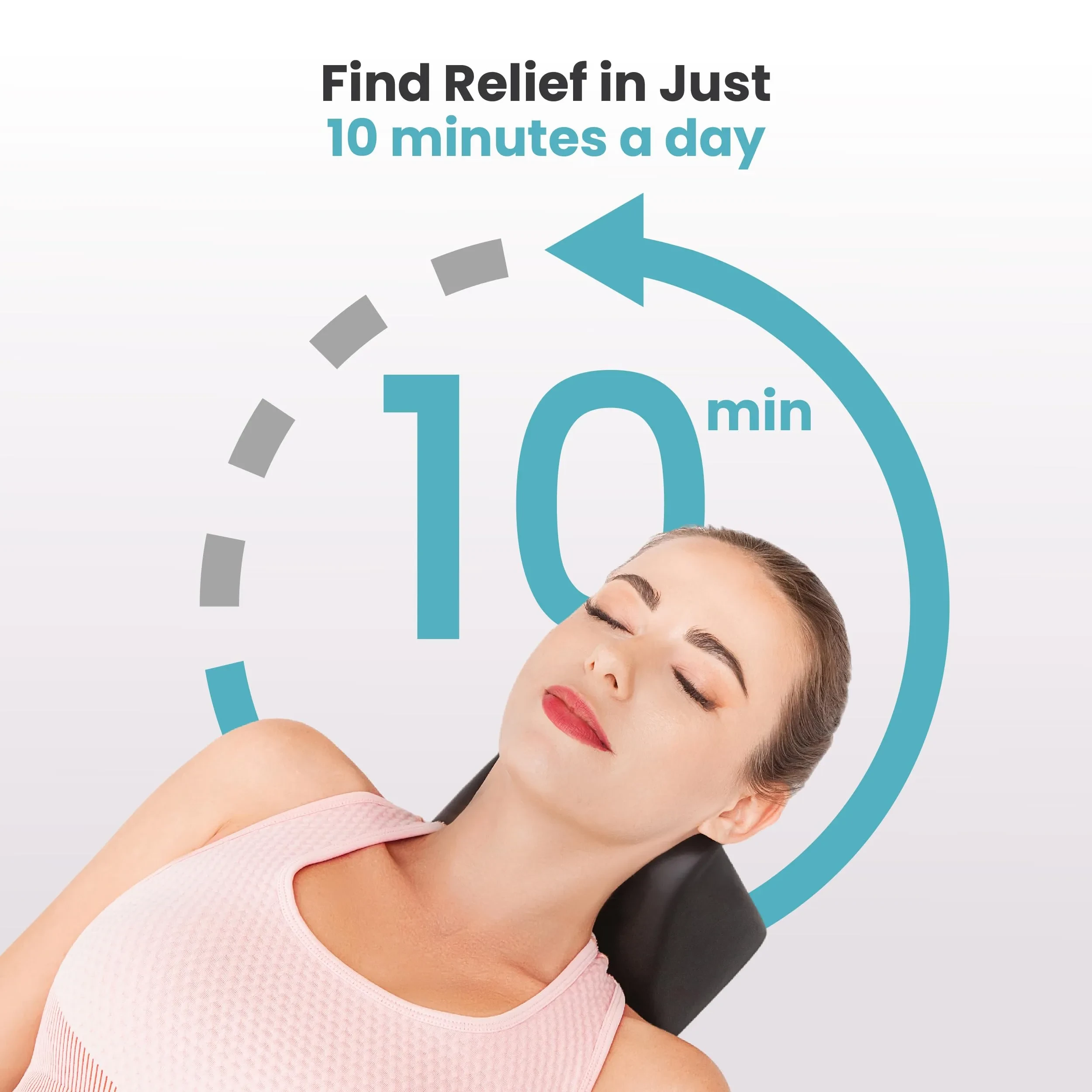 PU Cervical Pillow Reverse Bow Gravity Shiatsu Shoulder Neck Stretch Traction Massage Pillow