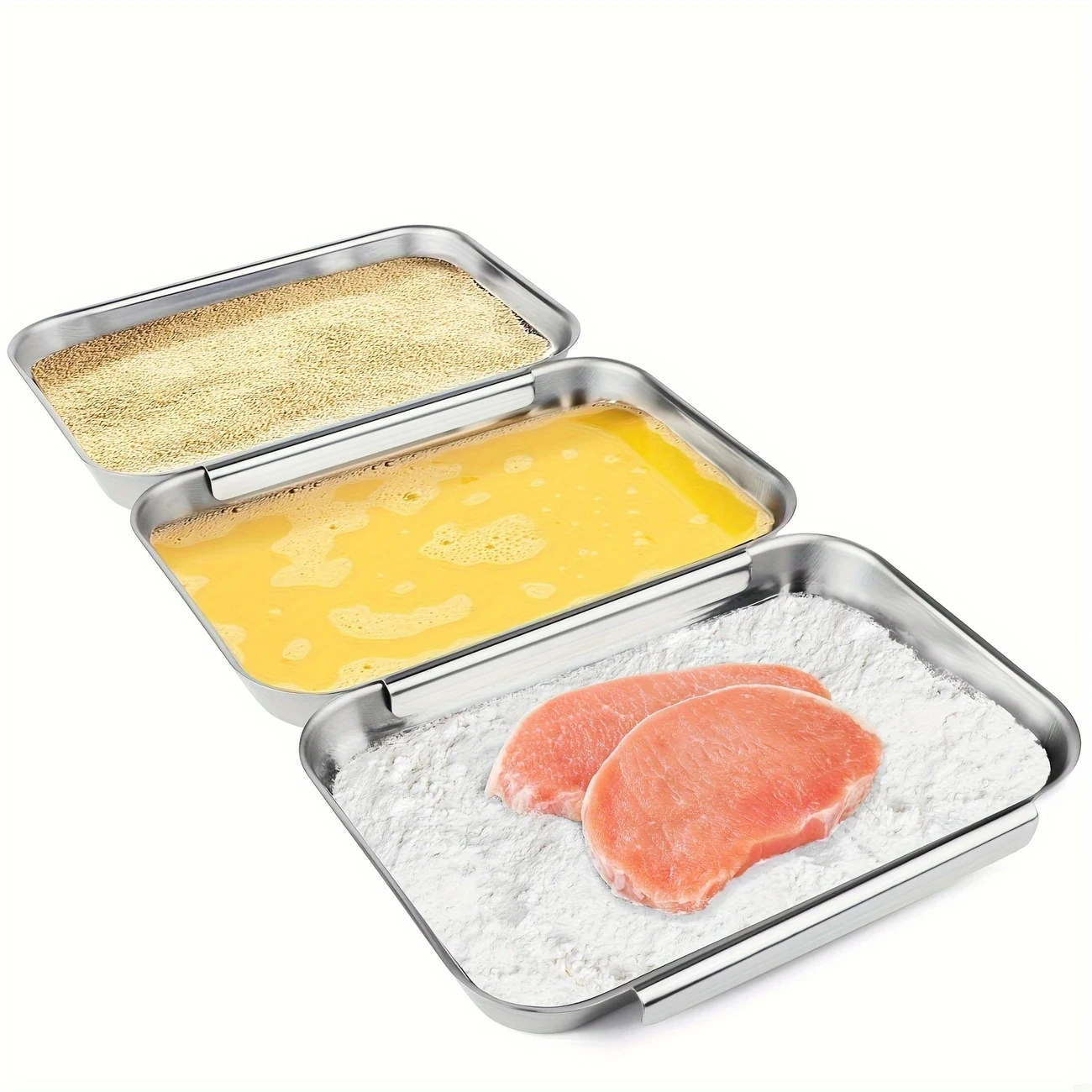 Stainless Steel Soaking Plate Combo Set of 3