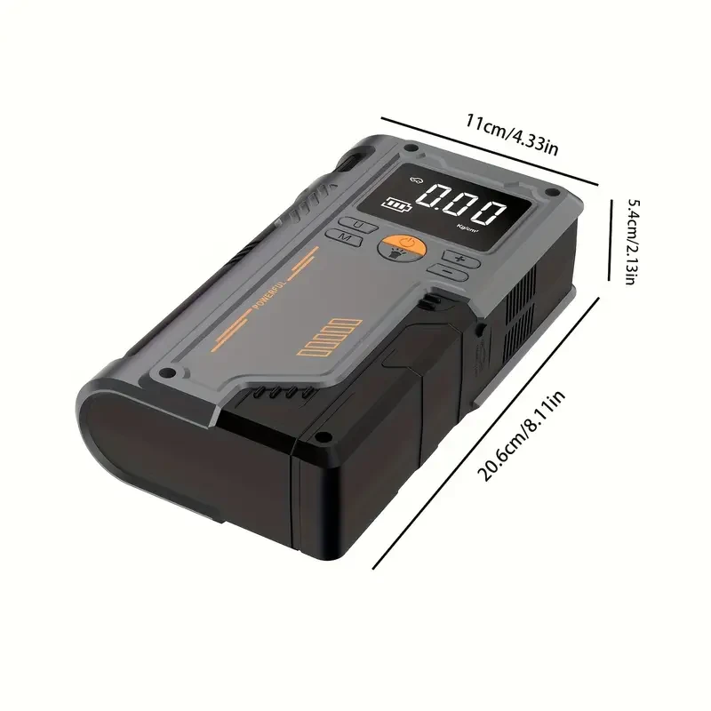 JKUOO Portable Car Tire Inflator with Emergency Start