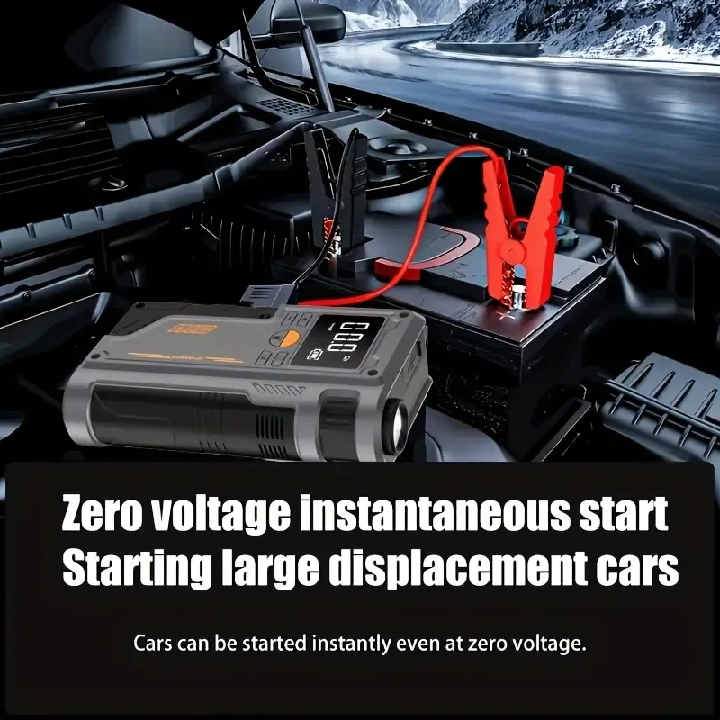 JKUOO Portable Car Tire Inflator with Emergency Start