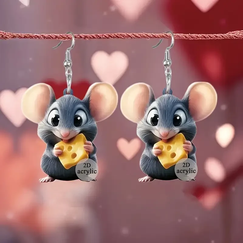 Pair of Adorable Mickey Mouse 2D Acrylic Earrings