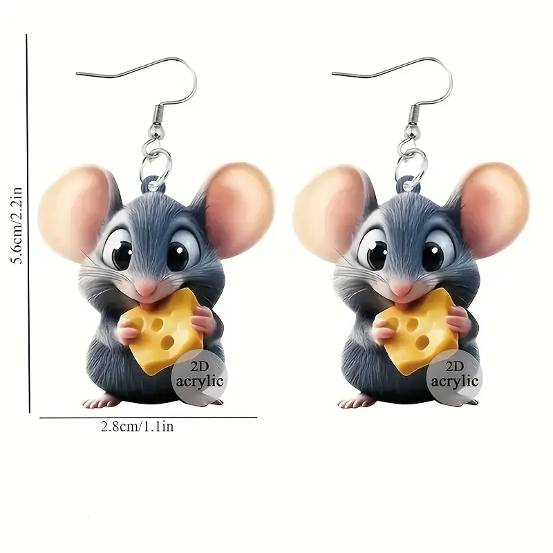 Pair of Adorable Mickey Mouse 2D Acrylic Earrings