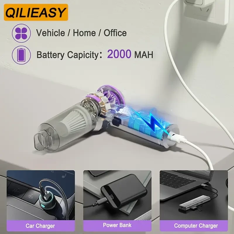 QILIEASY 4-in-1 Cordless Handheld Vacuum Cleaner