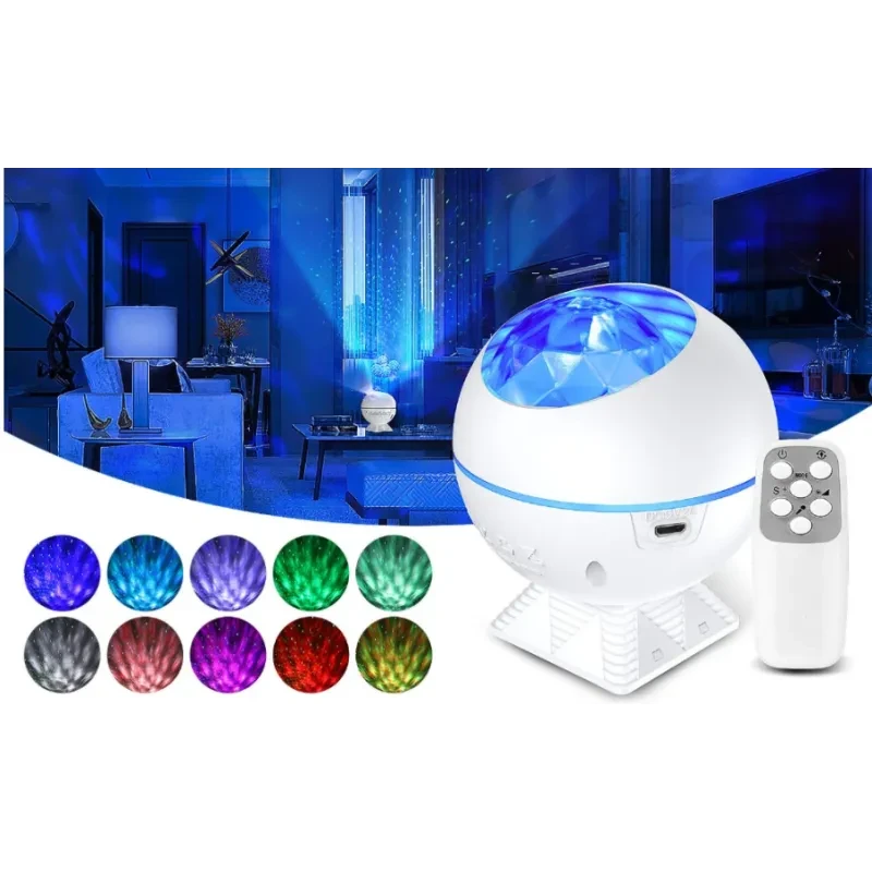 Voice Control Spherical LED Vehicle Watermark Starry Sky Projection Lamp Galaxy Projector