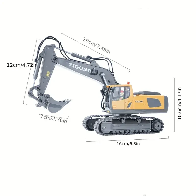 1pc Yigong 1:20 Scale Remote Control Alloy Excavator