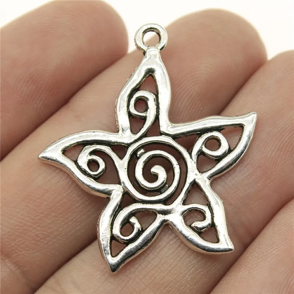10Pcs 33X30Mm Cutout Charm Cutout Pendant