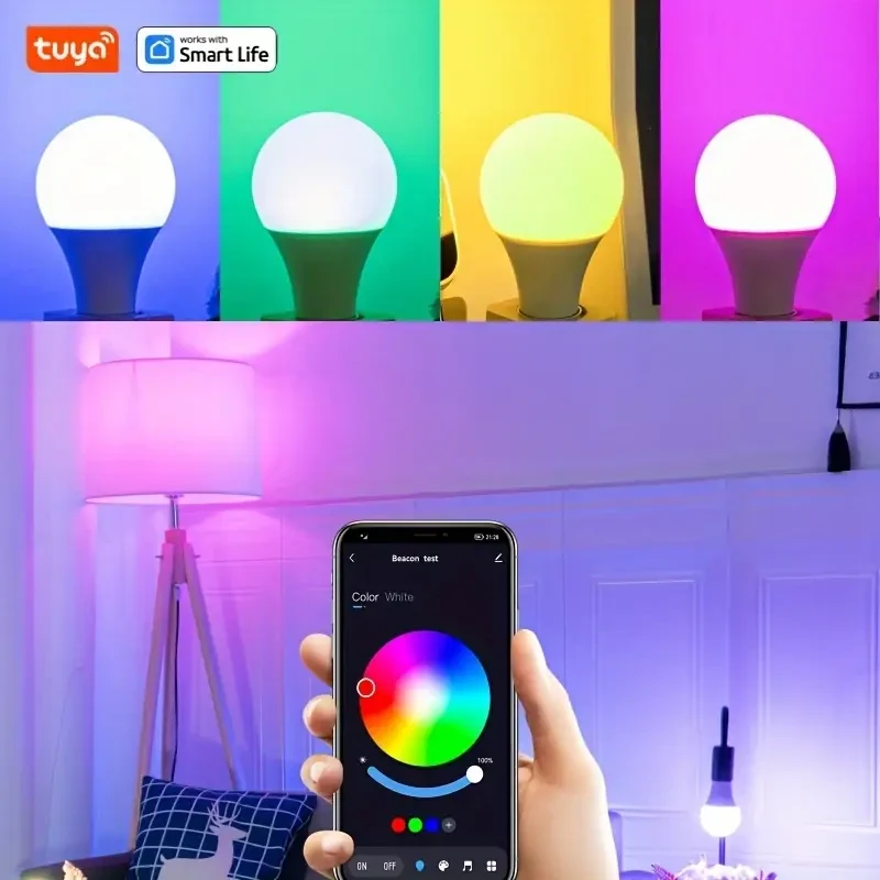 4pcs Tuya Smart Wi-Fi LED Light Bulbs