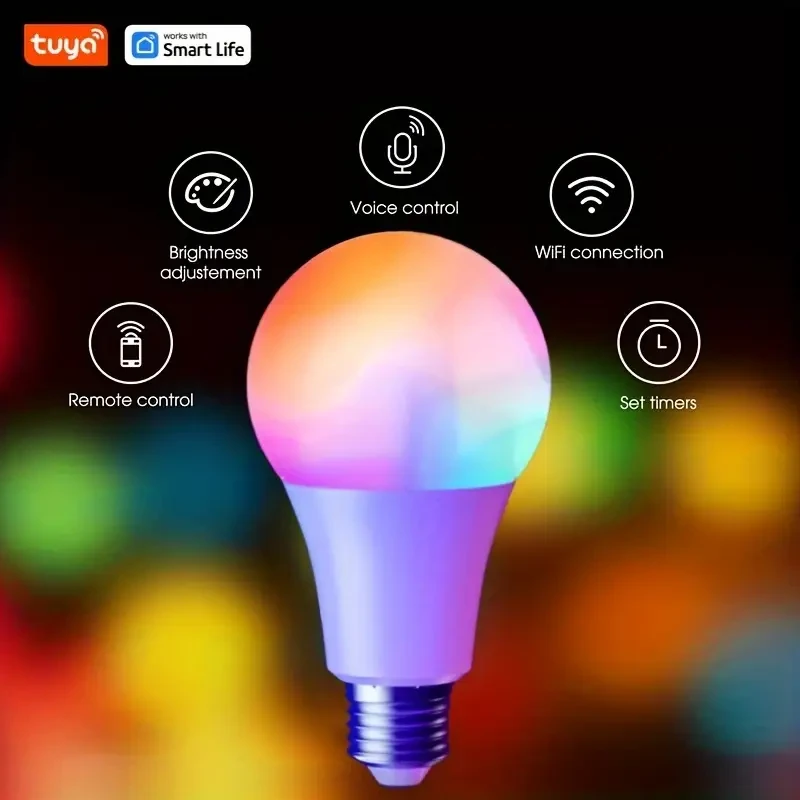 4pcs Tuya Smart Wi-Fi LED Light Bulbs