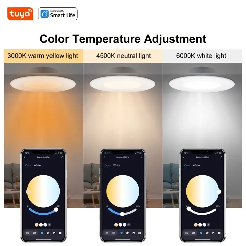 4pcs Tuya Smart Wi-Fi LED Light Bulbs