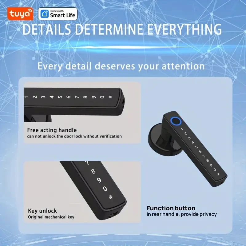 Tuya Smart Handle Door Lock