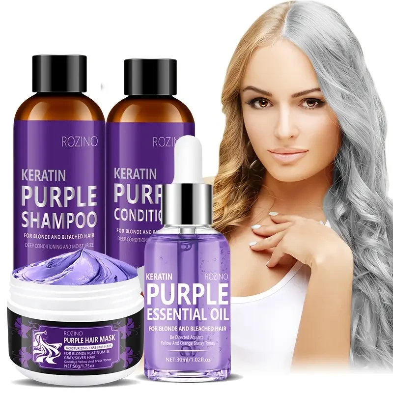 ROZINO Keratin Purple Hair Care Set