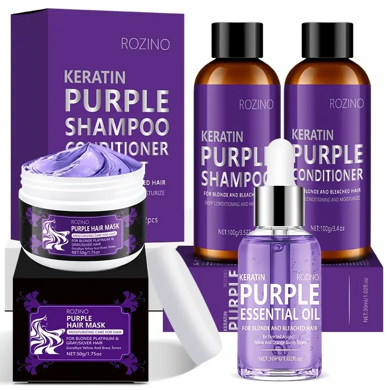 ROZINO Keratin Purple Hair Care Set