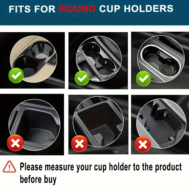 Universal Car Cup Holder Expander with Phone Slot & Aromatherapy Diffuser
