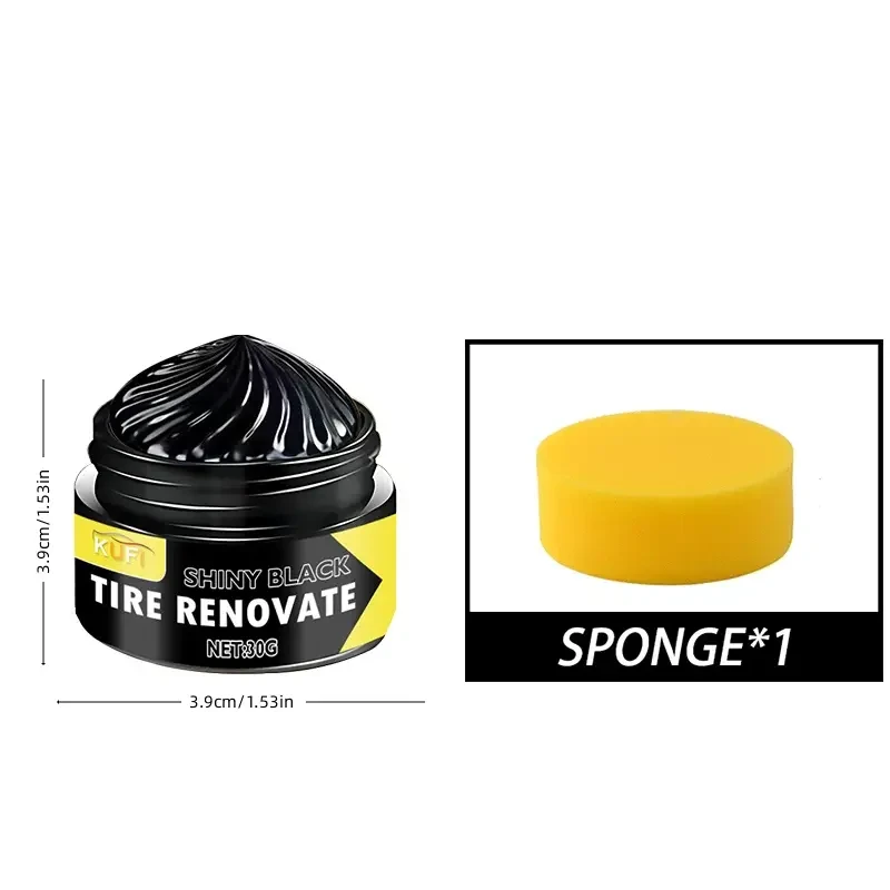 K1F1 Shiny Black Tire Renovate Interior Wax