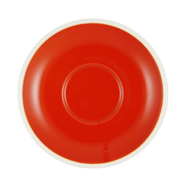 Chilli/White Espresso Saucer  - Brew