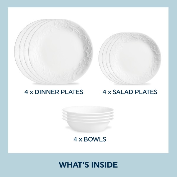 Bella Faenza Vitrelle 12pc Set  - Corelle