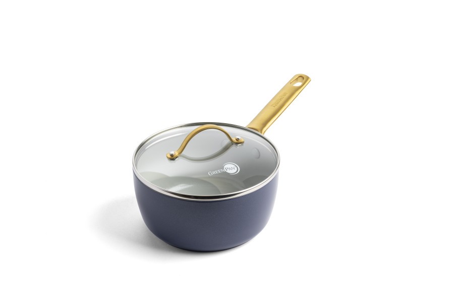 Padova Navy Blue Covered Saucepan 18cm/2L - GreenPan