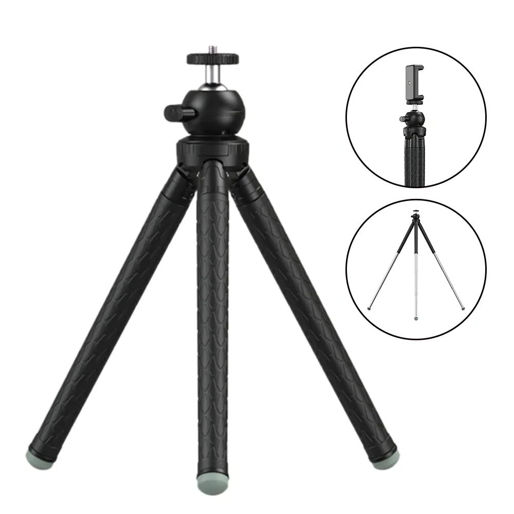 Compatible with Apple, Convenient camera phone telescopic tripod